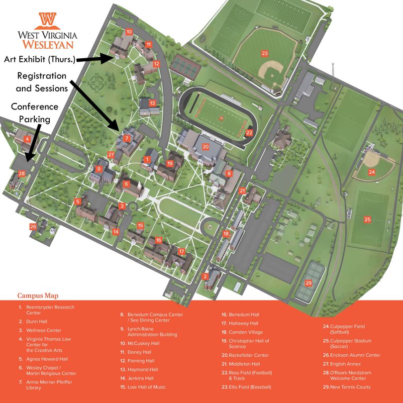 WV Wesleyan College Map